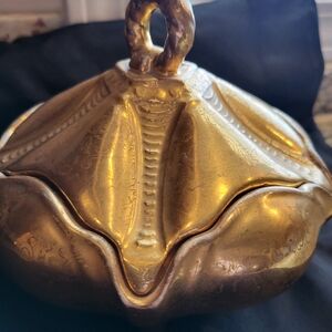 Hamilton 22K Gold 6 X 7 Inch Round And Footed Decorative Piece